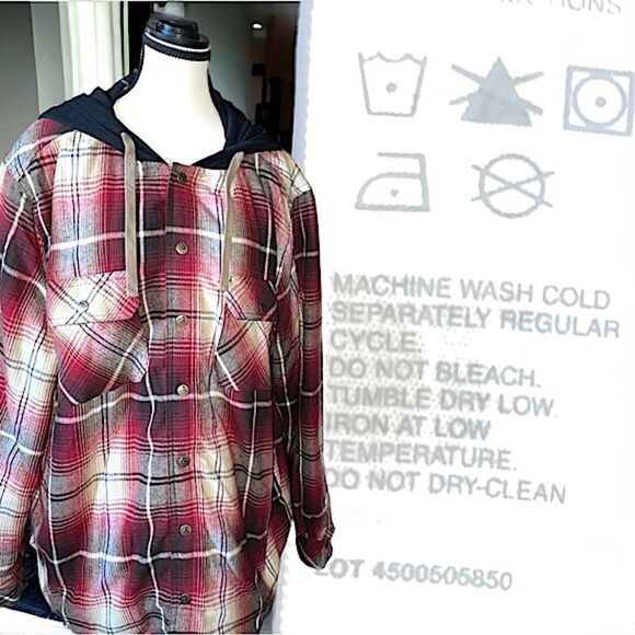Legendary Outfitters l Hooded Flannel l Quilted l Snap up l Pocket l Unisex New - Picture 9 of 13
